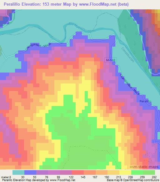 Peralillo,Chile Elevation Map