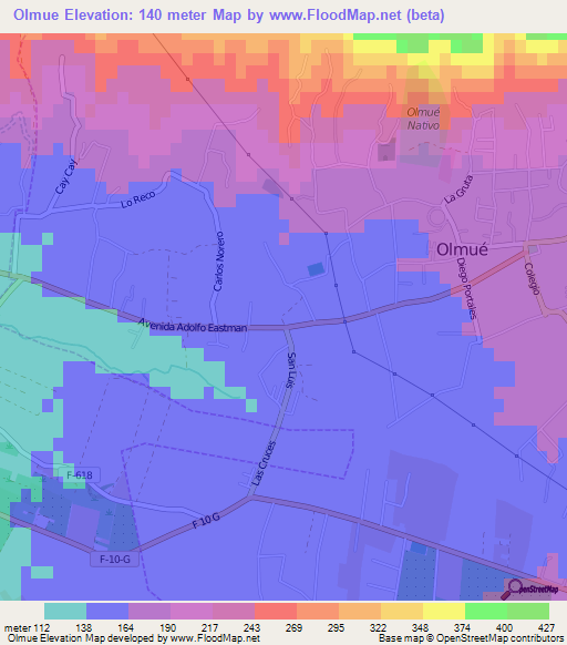 Olmue,Chile Elevation Map