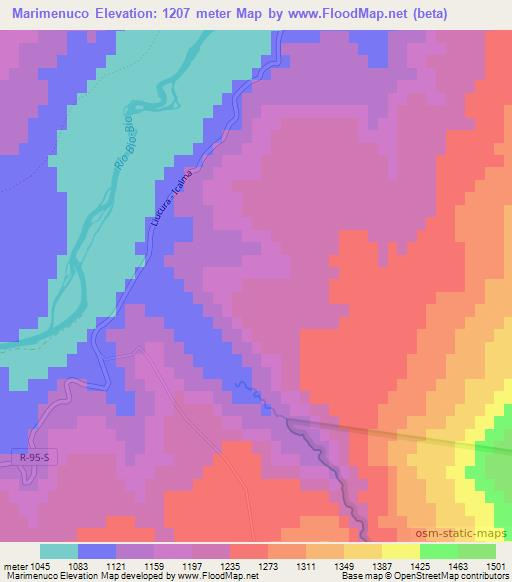 Marimenuco,Chile Elevation Map