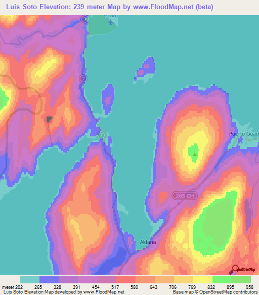 Luis Soto,Chile Elevation Map