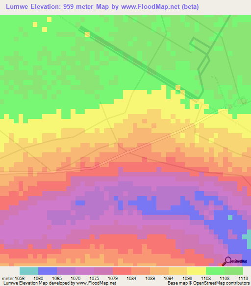 Lumwe,Congo (Kinshasa) Elevation Map