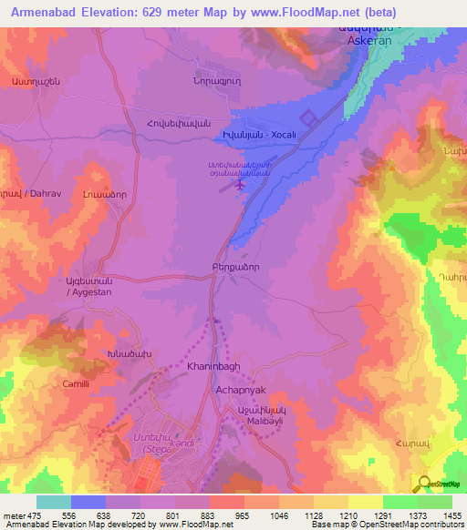 Armenabad,Azerbaijan Elevation Map