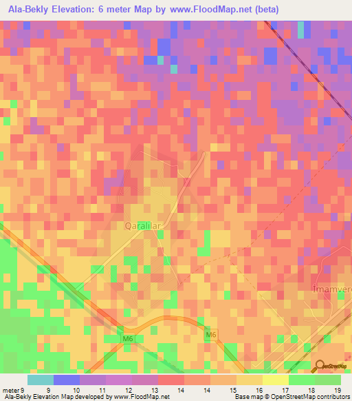Ala-Bekly,Azerbaijan Elevation Map