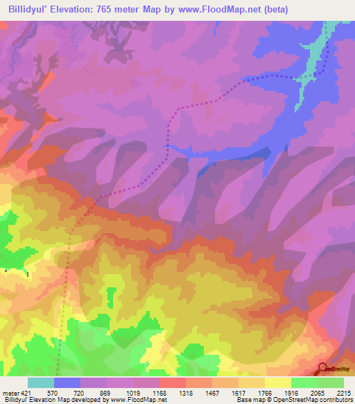 Billidyul',Azerbaijan Elevation Map