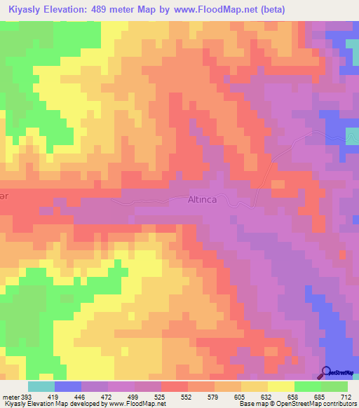 Kiyasly,Azerbaijan Elevation Map