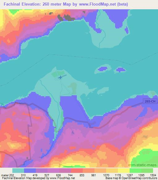 Fachinal,Chile Elevation Map