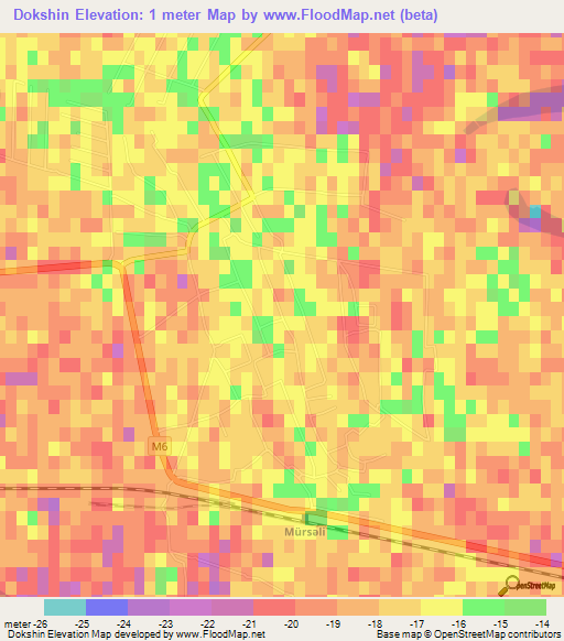 Dokshin,Azerbaijan Elevation Map