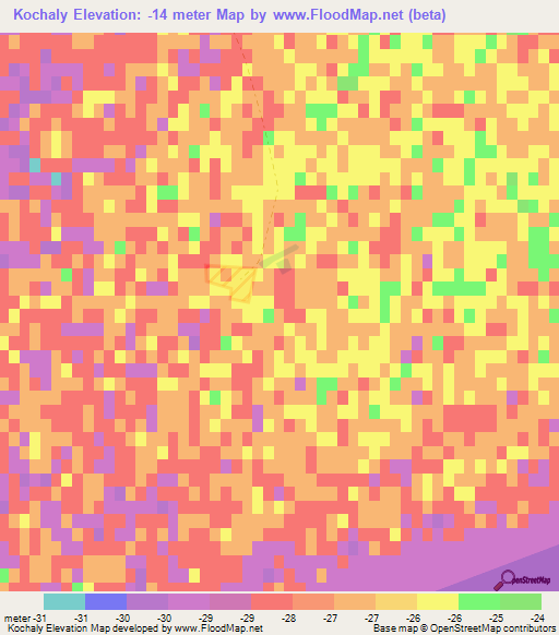 Kochaly,Azerbaijan Elevation Map