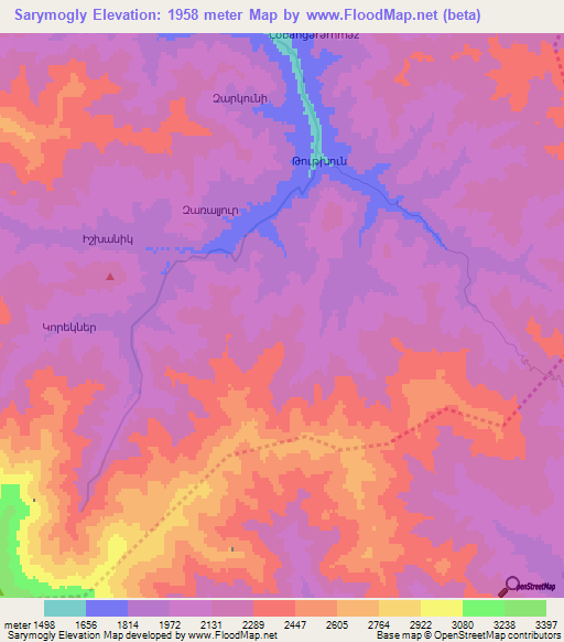 Sarymogly,Azerbaijan Elevation Map