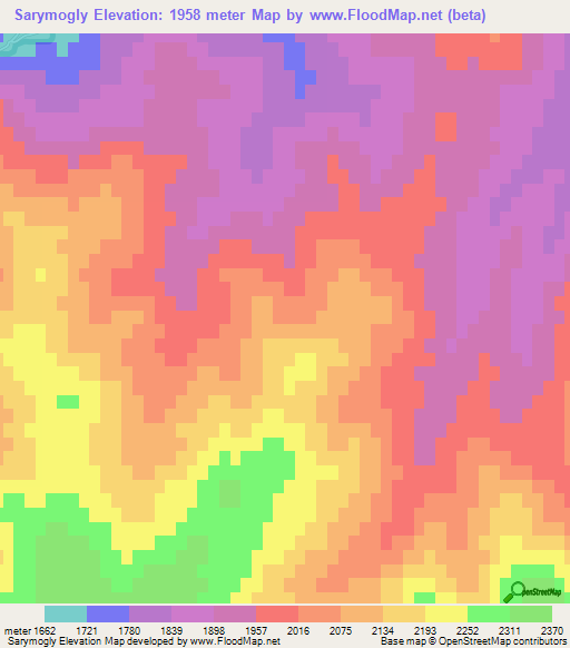 Sarymogly,Azerbaijan Elevation Map