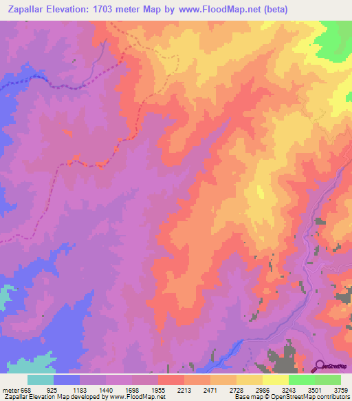 Zapallar,Peru Elevation Map