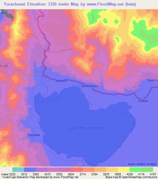 Yurachuasi,Peru Elevation Map