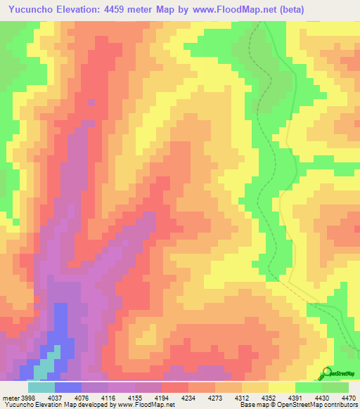 Yucuncho,Peru Elevation Map