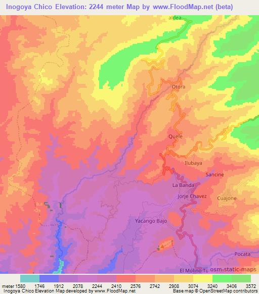 Inogoya Chico,Peru Elevation Map
