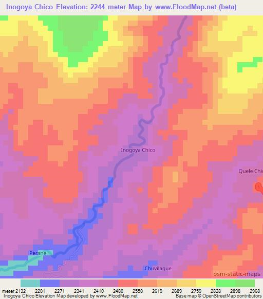 Inogoya Chico,Peru Elevation Map