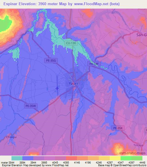 Espinar,Peru Elevation Map