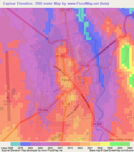 Espinar,Peru Elevation Map