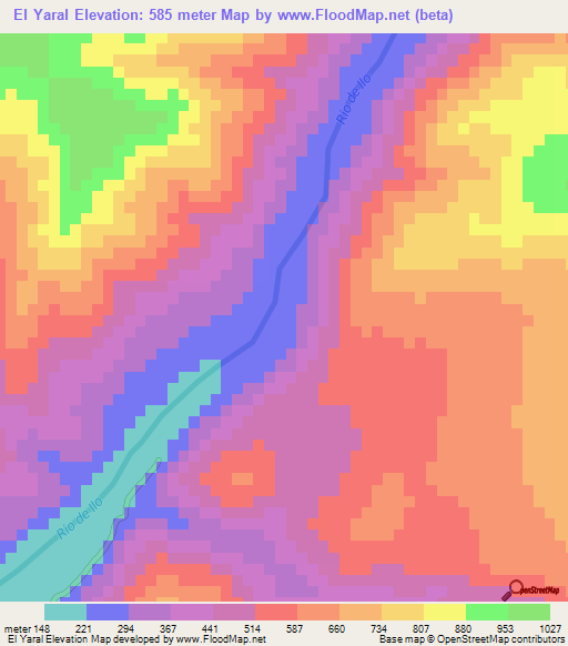 El Yaral,Peru Elevation Map