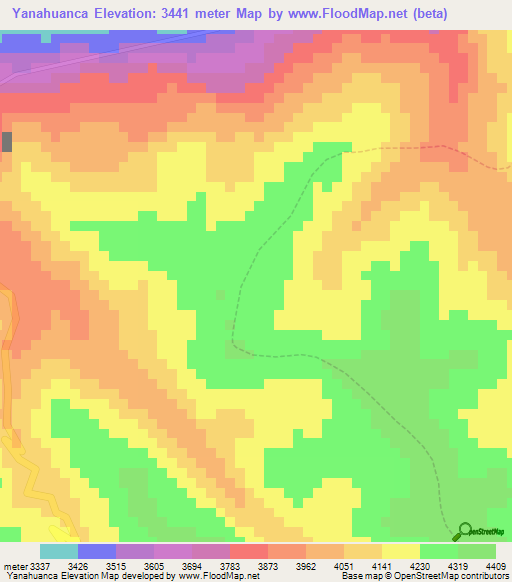 Yanahuanca,Peru Elevation Map