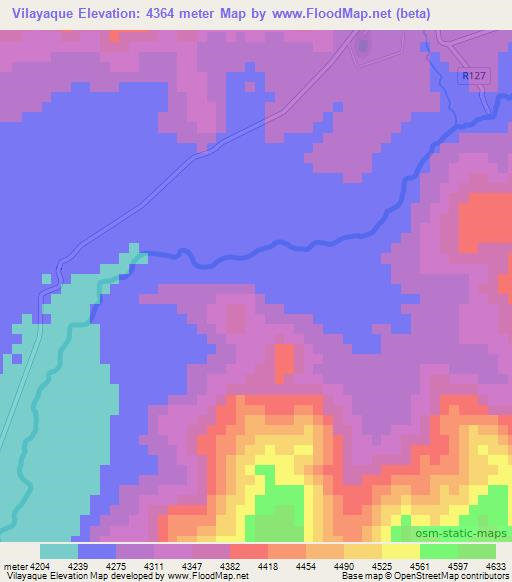 Vilayaque,Peru Elevation Map