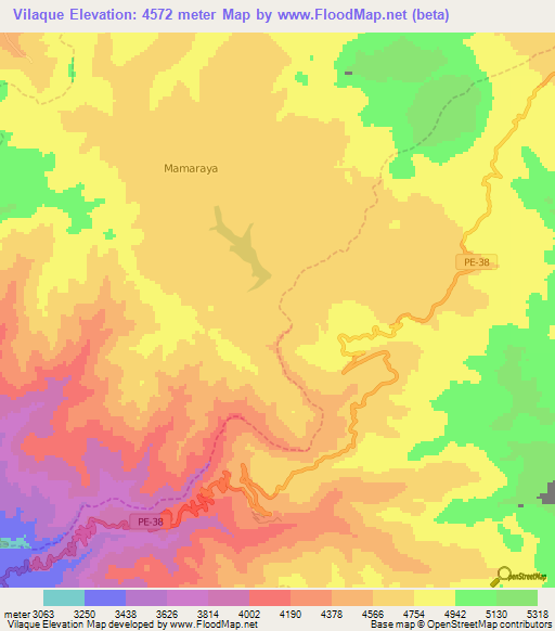 Vilaque,Peru Elevation Map