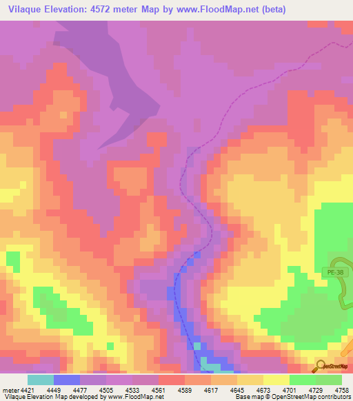 Vilaque,Peru Elevation Map