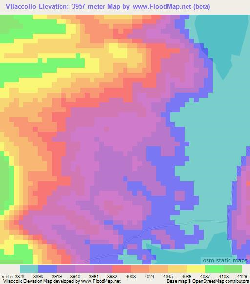 Vilaccollo,Peru Elevation Map