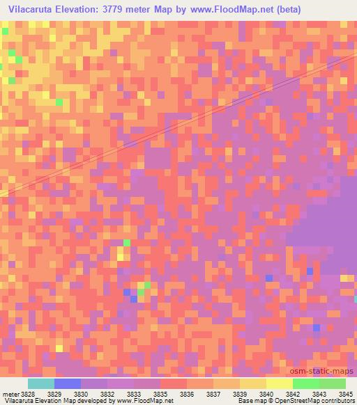 Vilacaruta,Peru Elevation Map