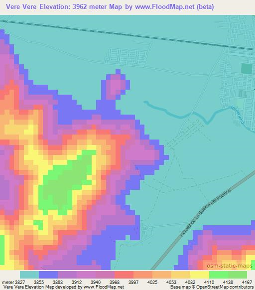 Vere Vere,Peru Elevation Map