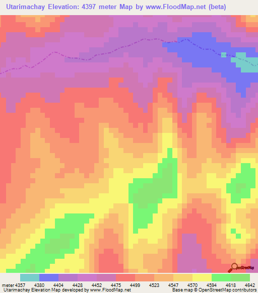 Utarimachay,Peru Elevation Map