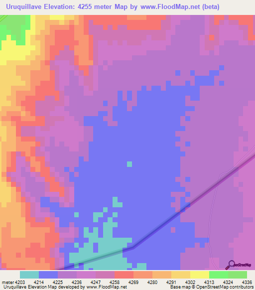 Uruquillave,Peru Elevation Map