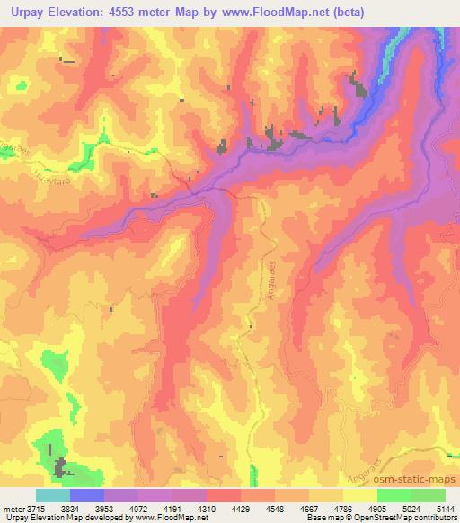 Urpay,Peru Elevation Map