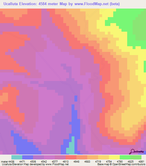 Ucalluta,Peru Elevation Map