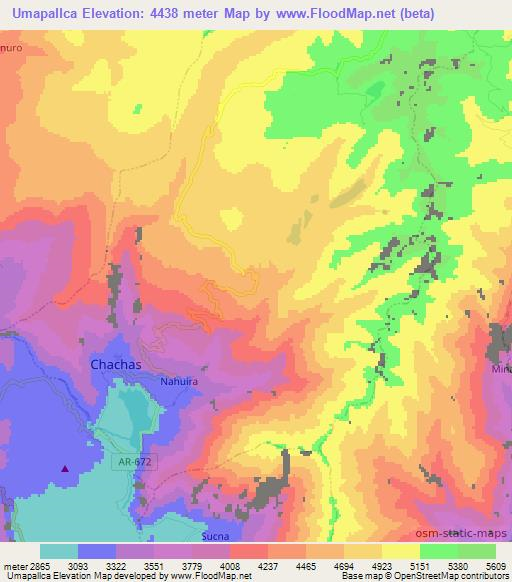 Umapallca,Peru Elevation Map
