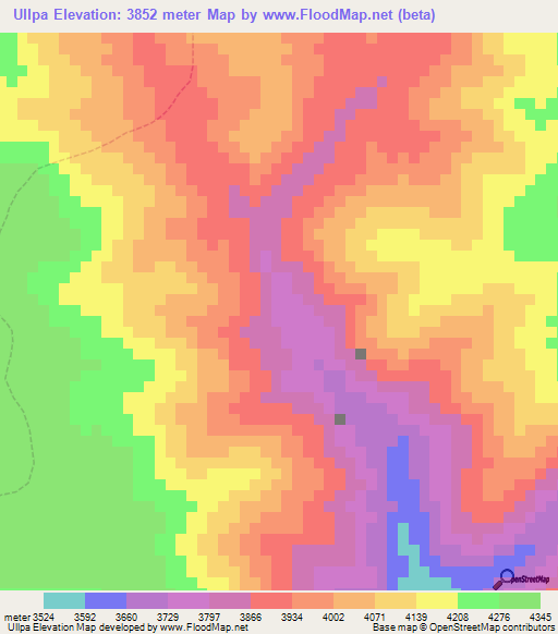 Ullpa,Peru Elevation Map