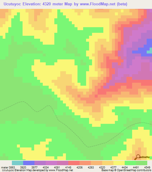 Ucutuyoc,Peru Elevation Map