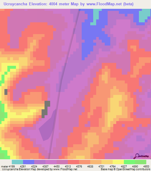 Ucruycancha,Peru Elevation Map