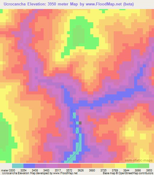 Ucrocancha,Peru Elevation Map