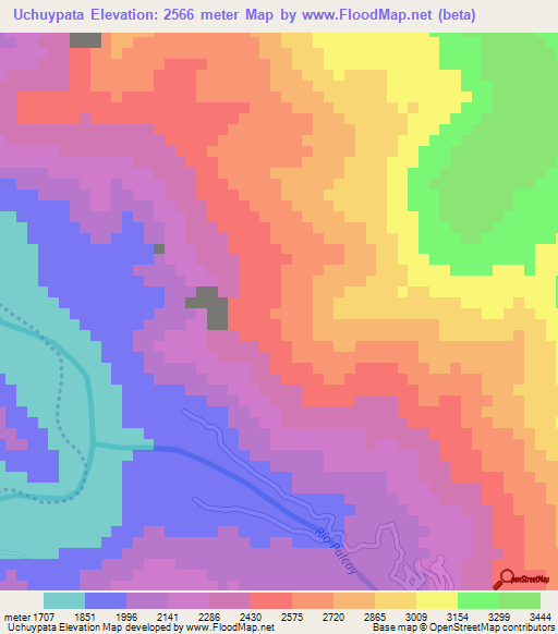 Uchuypata,Peru Elevation Map