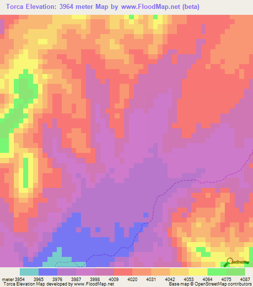 Torca,Peru Elevation Map