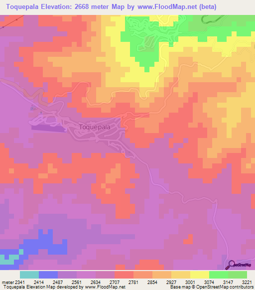 Toquepala,Peru Elevation Map