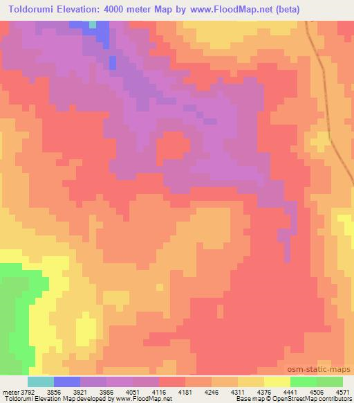 Toldorumi,Peru Elevation Map