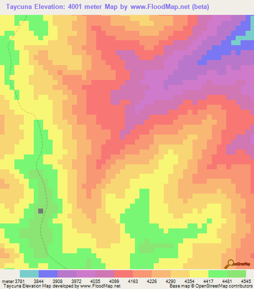 Taycuna,Peru Elevation Map