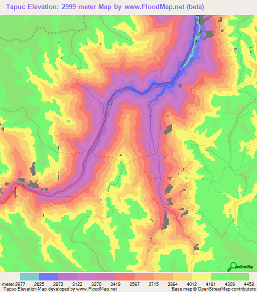 Tapuc,Peru Elevation Map