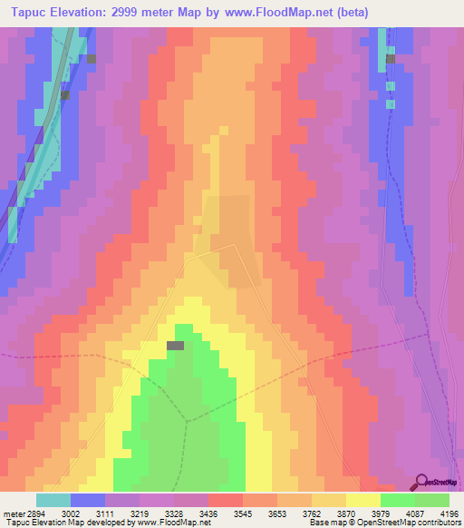 Tapuc,Peru Elevation Map