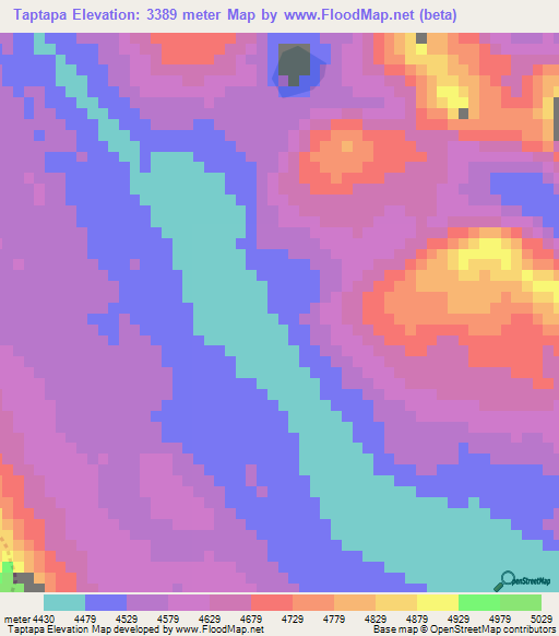 Taptapa,Peru Elevation Map