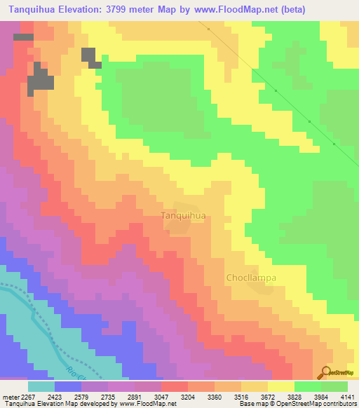 Tanquihua,Peru Elevation Map