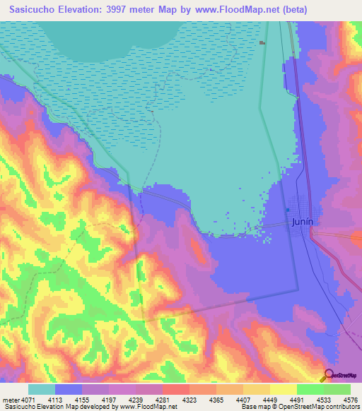 Sasicucho,Peru Elevation Map