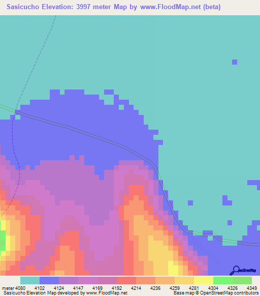 Sasicucho,Peru Elevation Map