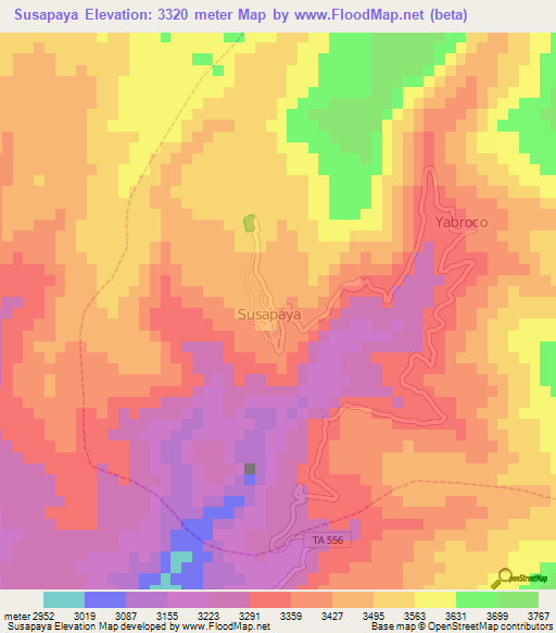 Susapaya,Peru Elevation Map